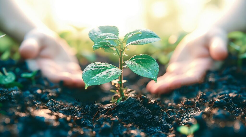 苗のAIイラスト。ぱくたそより。